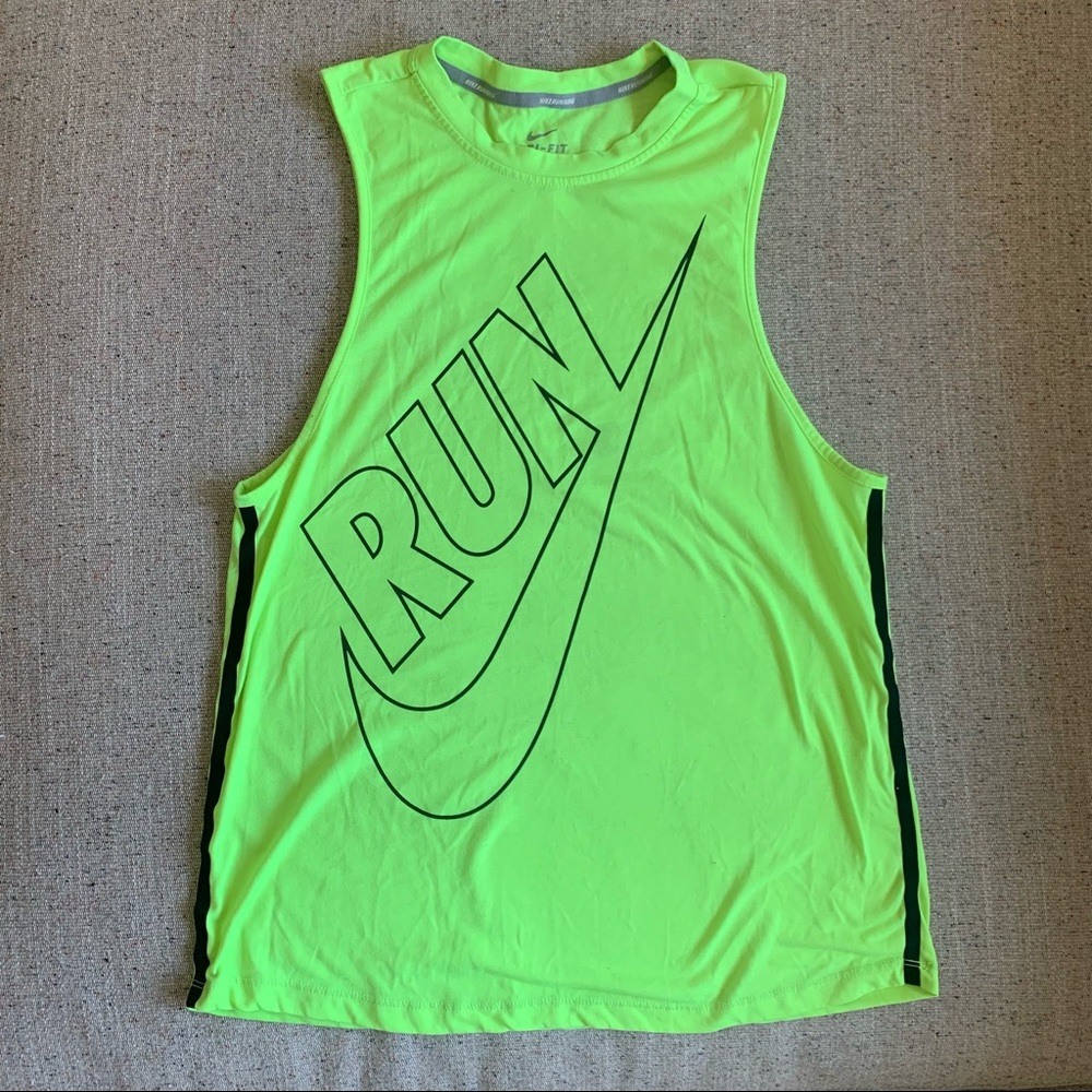 Nike Dri Fit Tank | Neon Green | Size S